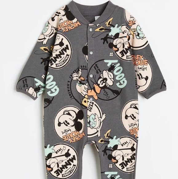 H&M Disney Button Up Long Onesie Bodysuit - Picture 1 of 7